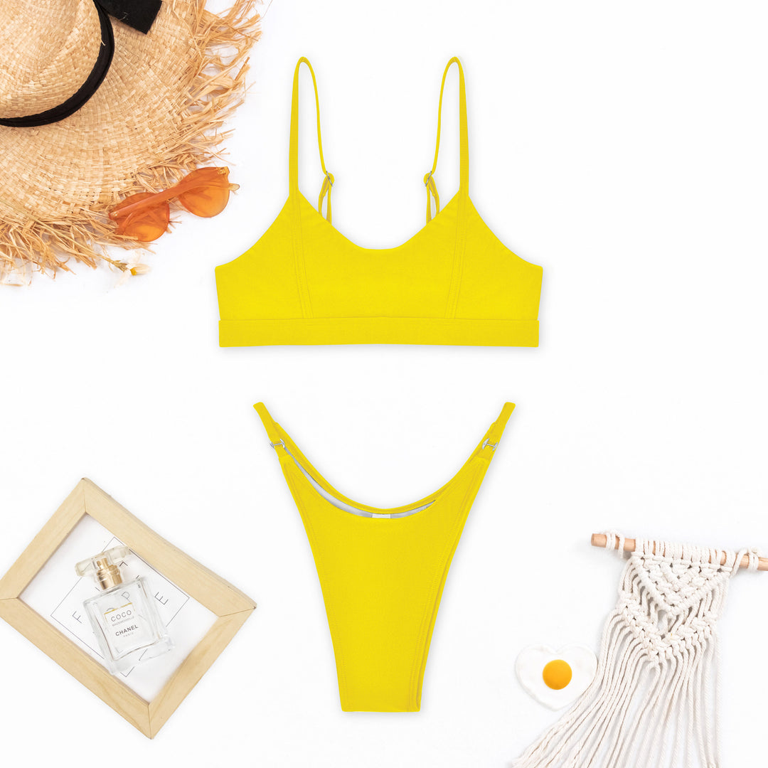 Dame bikini-sæt med sporty design og justerbare stropper Stilla