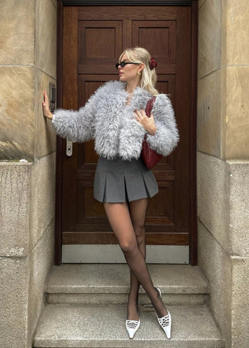 Stilla | Plysch-faux-fur-jakke