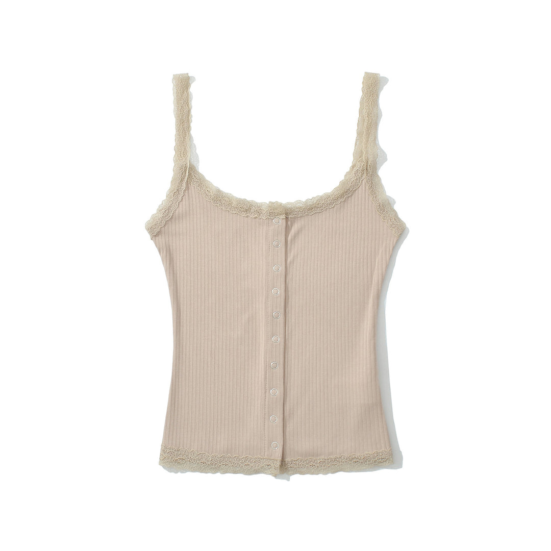 Dame spids-langærmet-crop-top med knaplukning og elastisk struktur Stilla