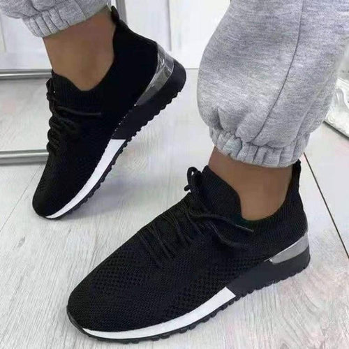 Dame Åndbar Lifestyle Sneakers med højt fleksibelt strikoverdel og skridsikker sål Stilla