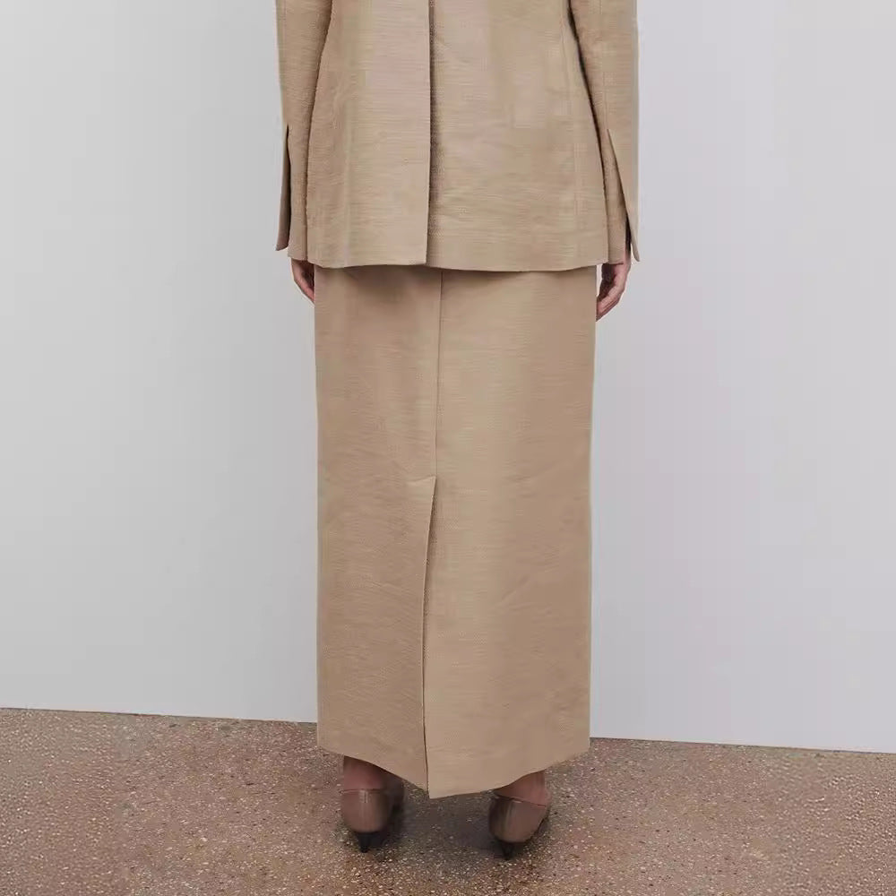 Dame elegant og moderne To-i-én blazer-nederdel-sæt Stilla