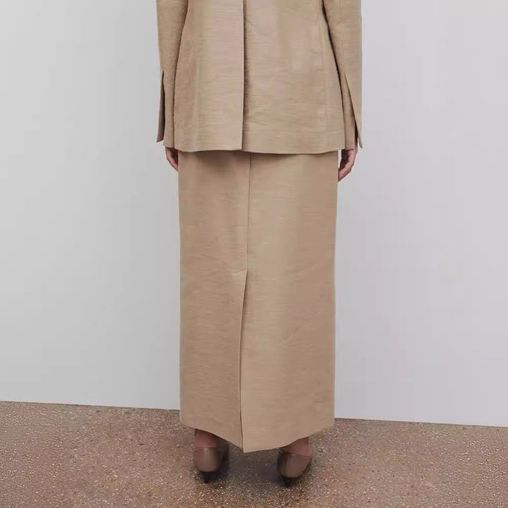 Dame elegant og moderne To-i-én blazer-nederdel-sæt Stilla