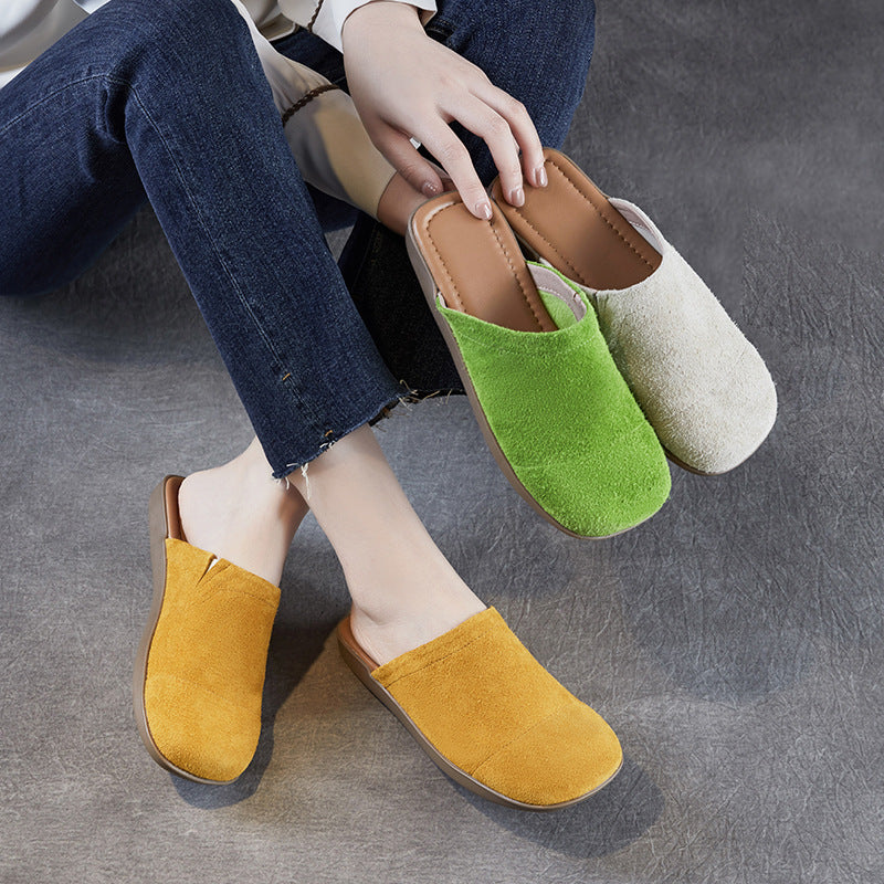 Dame Komfortable Slip-On Mules med blødt suede-overdel og polstret fodseng Stilla