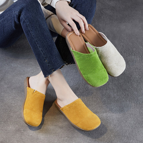 Dame Komfortable Slip-On Mules med blødt suede-overdel og polstret fodseng Stilla