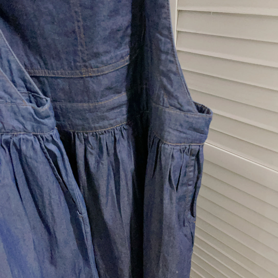 Femme justerbar Denim Kjole Maxikjole Stilla