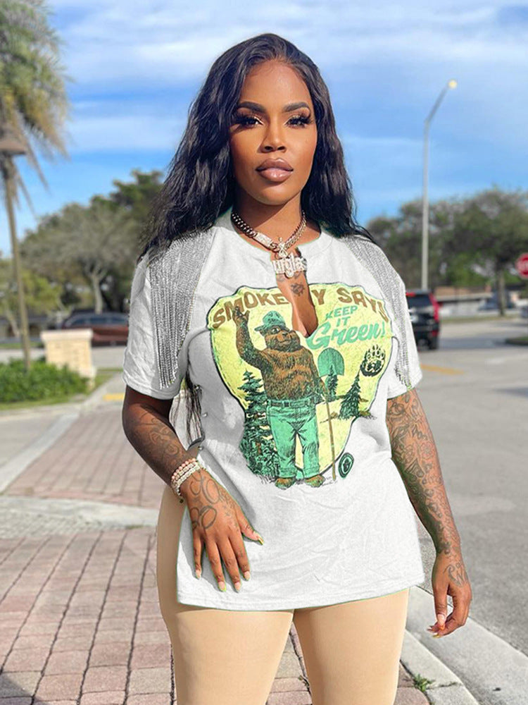 Femme Grafik Oversized T-Shirt Stilla