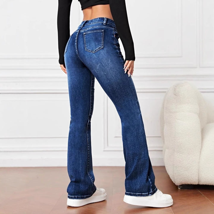 Dame Flared Jeans med høj talje og afslappet pasform Stilla