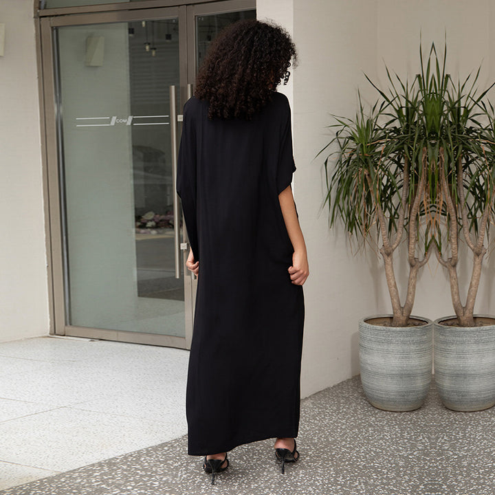 Dame Maxi-Kaftan med kunstnerisk broderi og bred pasform Stilla