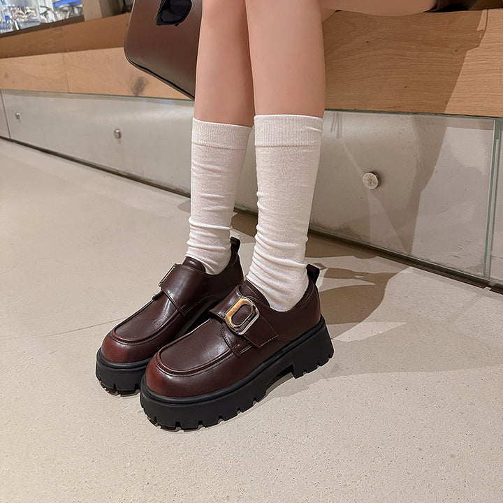 Dame Chunky Loafers med markant spænde og skridsikker sål Stilla