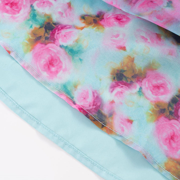 Dame Maxi-kjole med blomsterprint og flæsedetaljer Stilla