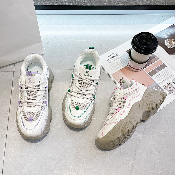 Dame sneakers i sporty design med åndbart mesh-øvermateriale Stilla