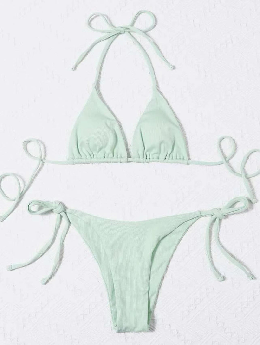 Dame triangel-bikini med justerbare snore Skovae