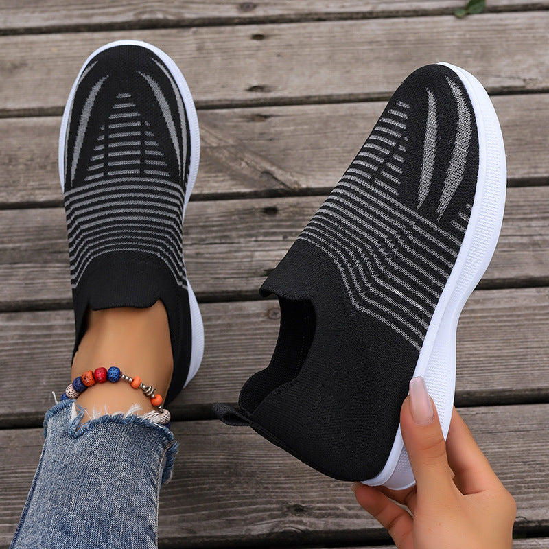 Dame Komfortable Slip-On Sneakers med åndbart overmateriale Stilla