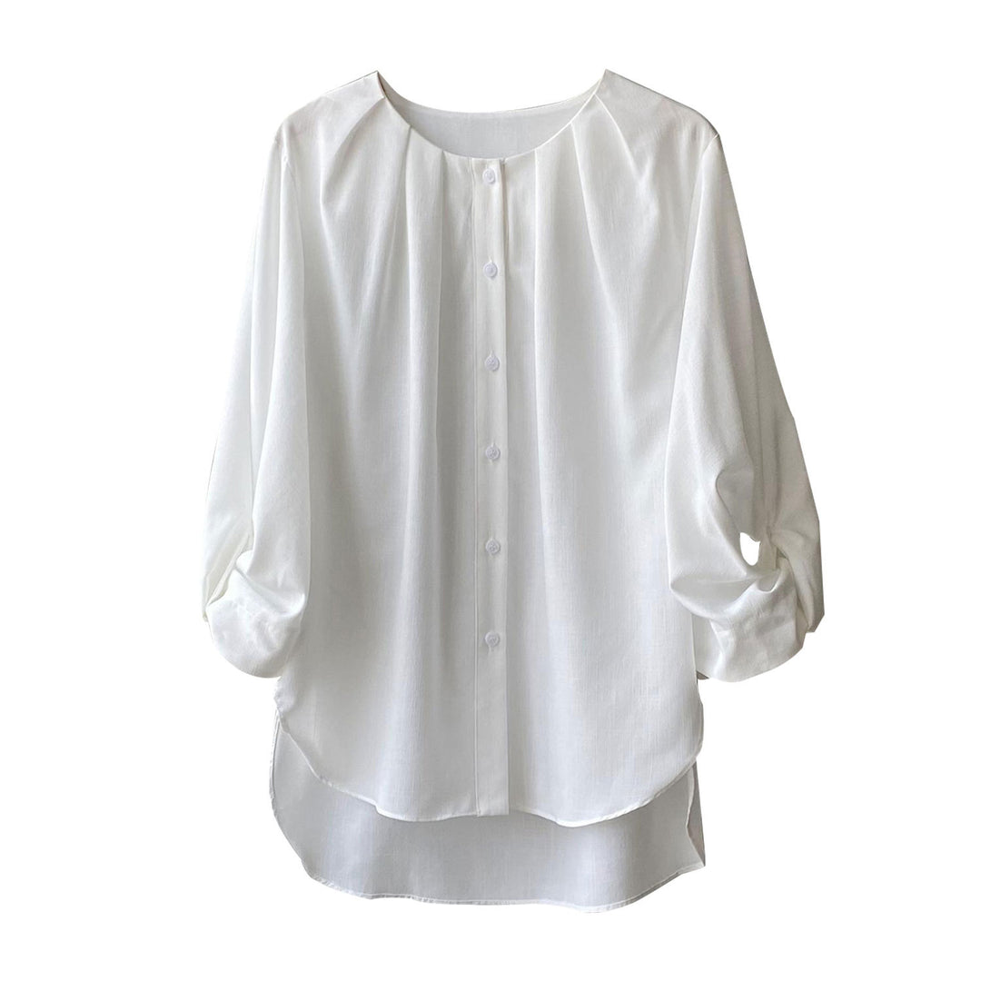 Dame bluse top med elegant knapdetaljer Stilla