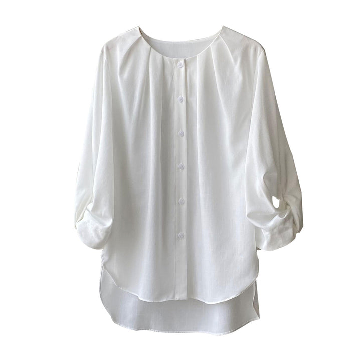 Dame bluse top med elegant knapdetaljer Stilla