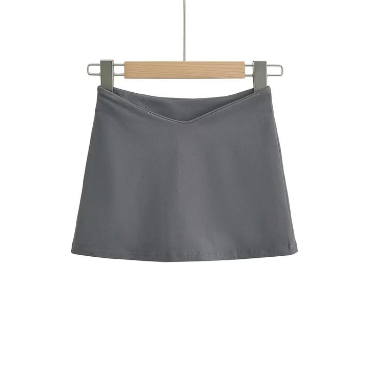 Dame A-linje mini skirt lavet af let og åndbart stof med elastisk talje Stilla