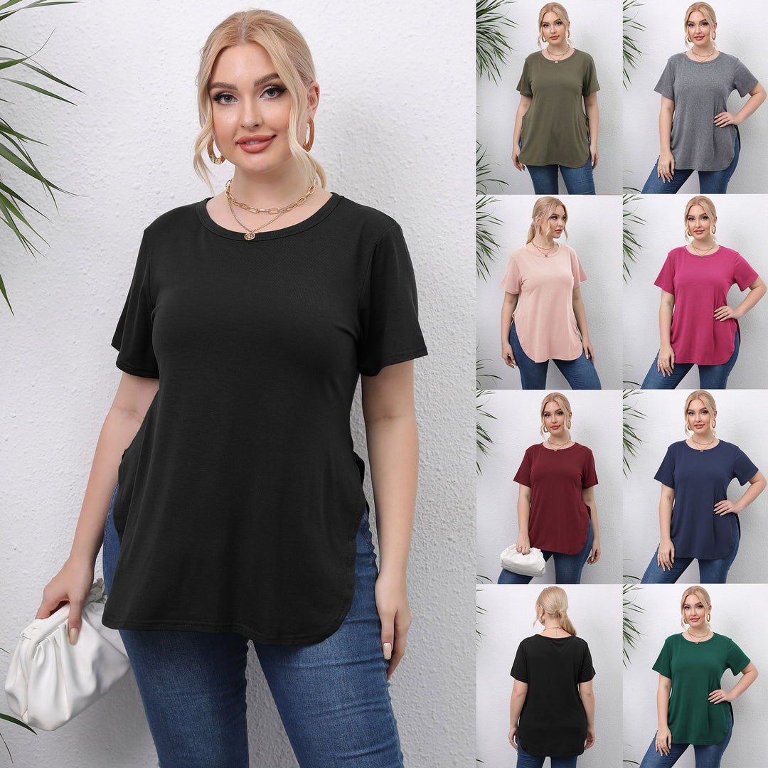 Damer afslappet T-shirt med sidelommer Skovae