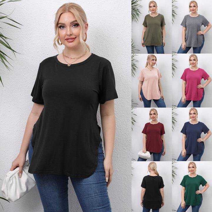 Damer afslappet T-shirt med sidelommer Skovae
