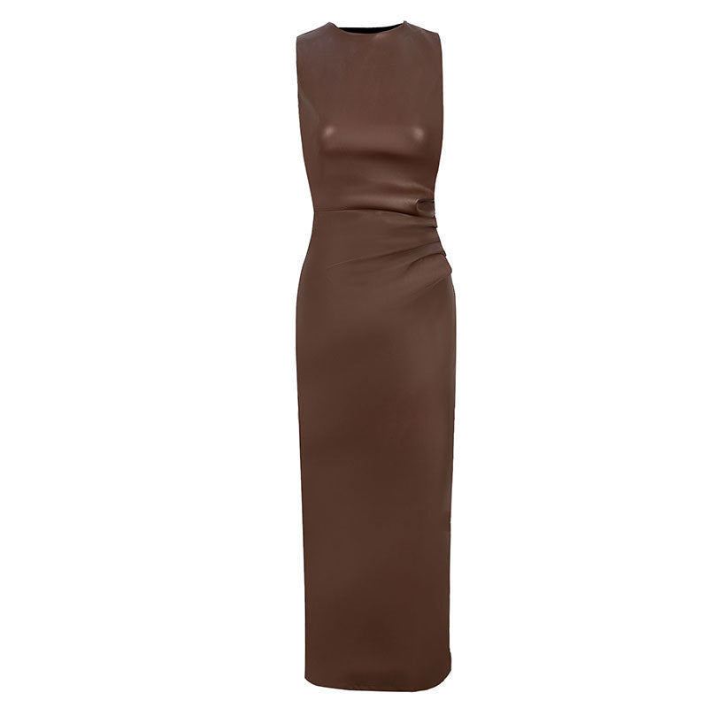 Damer Lang kjole med asymmetrisk snit og elegant drapering Skovae