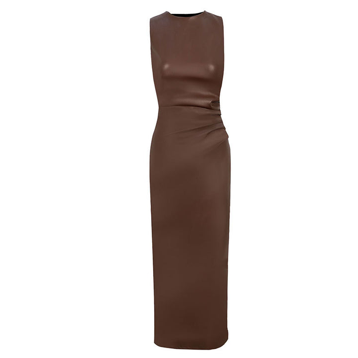 Damer Lang kjole med asymmetrisk snit og elegant drapering Skovae