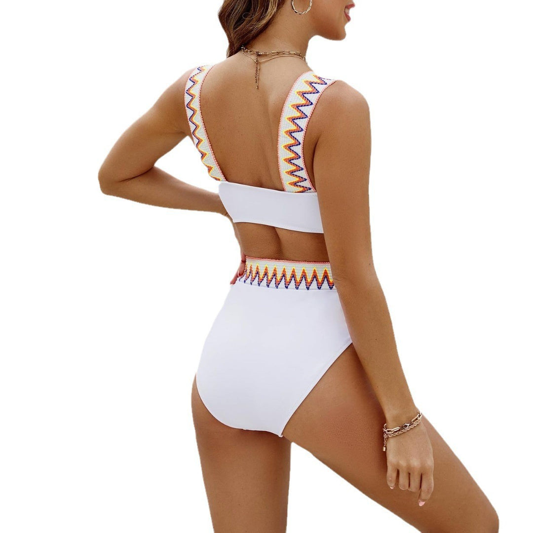 Damer High-waisted Bikini med trendy farvedetaljer Stilla