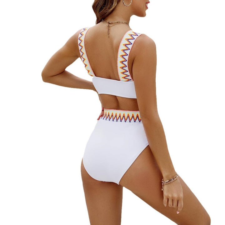 Damer High-waisted Bikini med trendy farvedetaljer Stilla