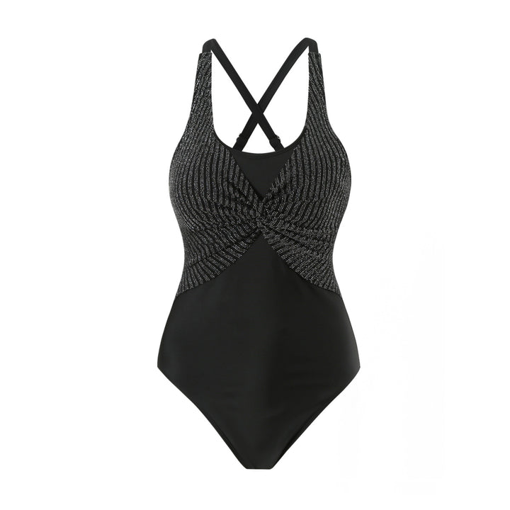 Damer sportslig one-piece badedragt med stilfuld vikle-design Skovae