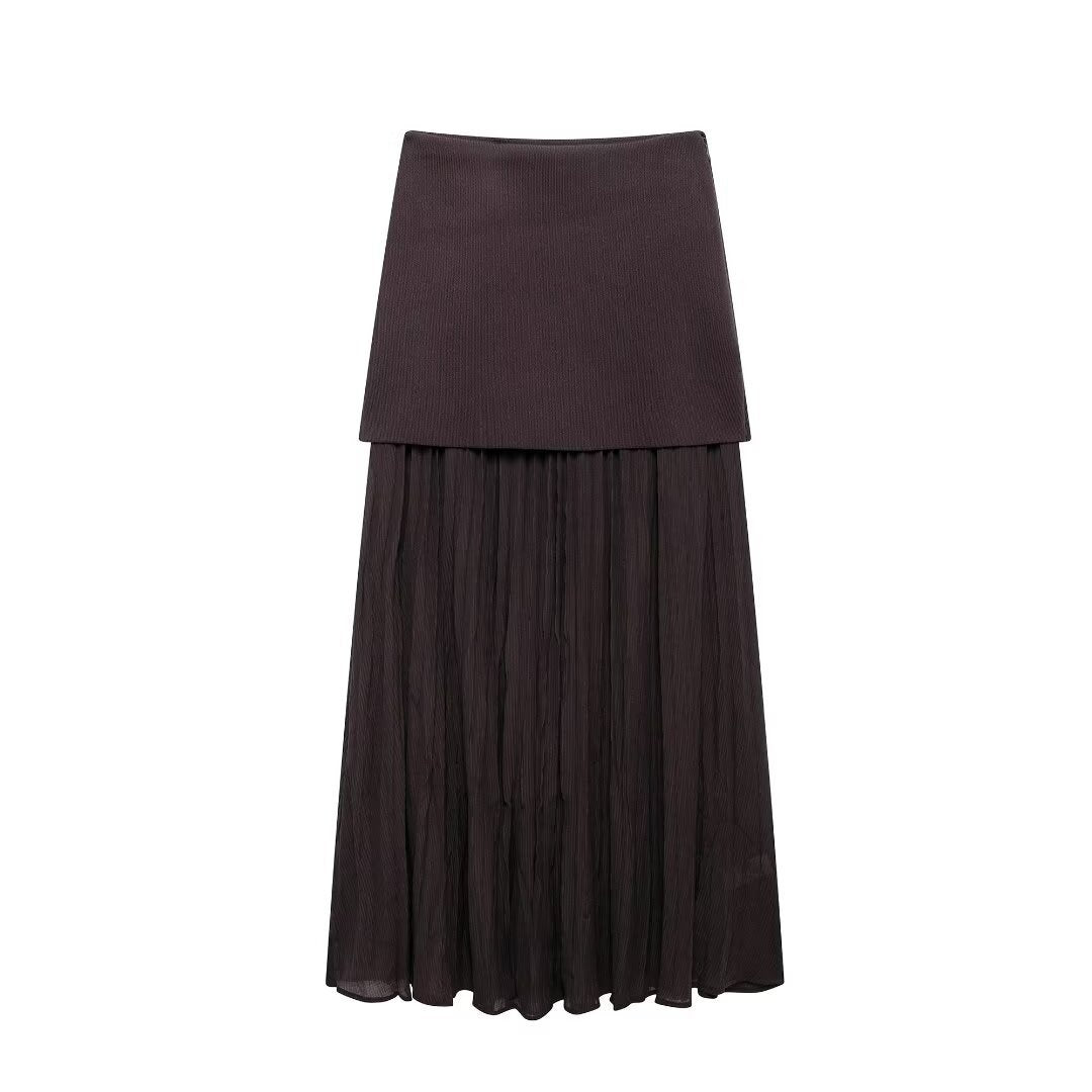 Femme Lagdelt Foldsmaxikilt Stilla