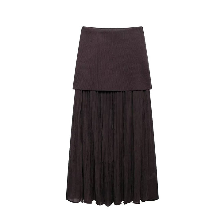 Femme Lagdelt Foldsmaxikilt Stilla