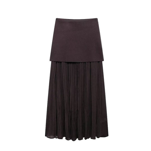 Femme Lagdelt Foldsmaxikilt Stilla