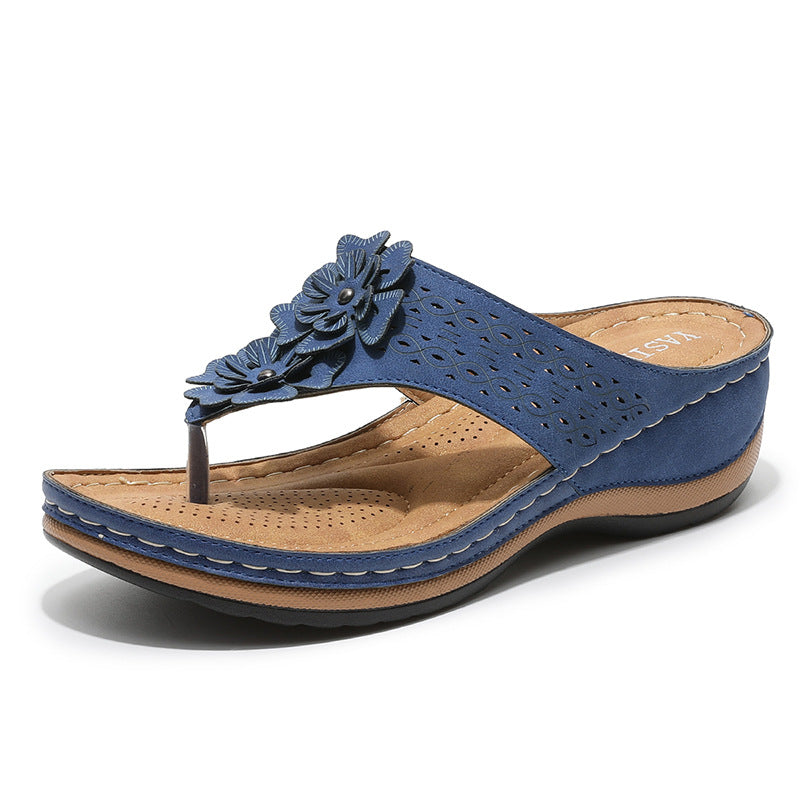 Dame flip-flops med florale accenter Stilla