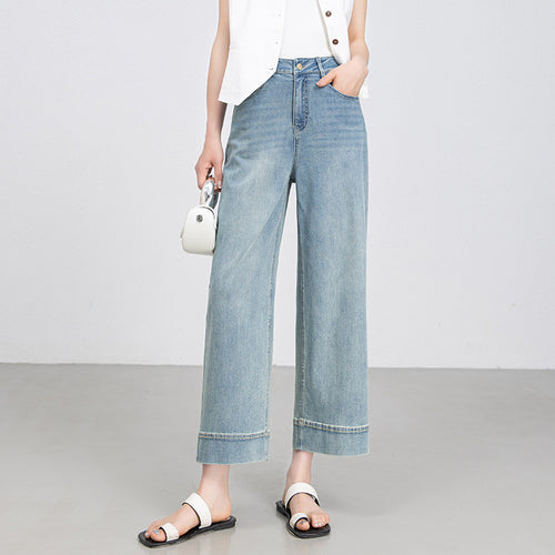 Dame brede jeans i moderne snit Stilla