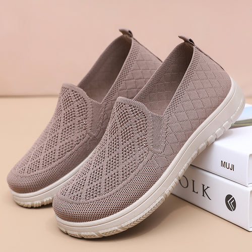 Femme Slip-On Strik Gå-Sneakers Stilla