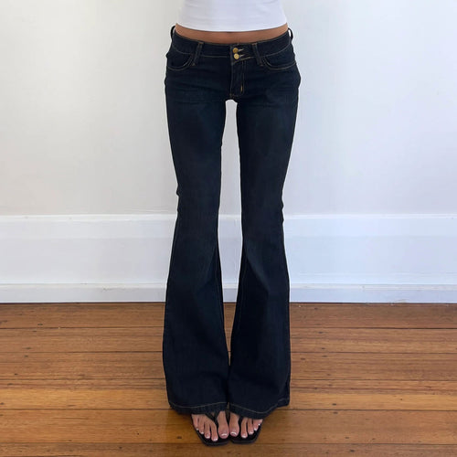 Damer High-Waist Schlagjeans med klassisk pasform Skovae