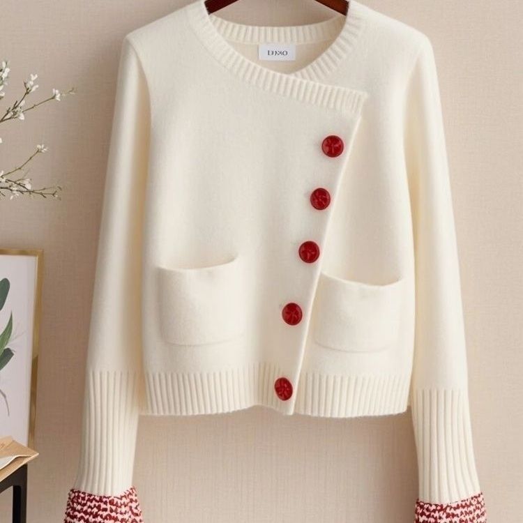 Kvinders mode cardigan med dekorative knapper Stilla
