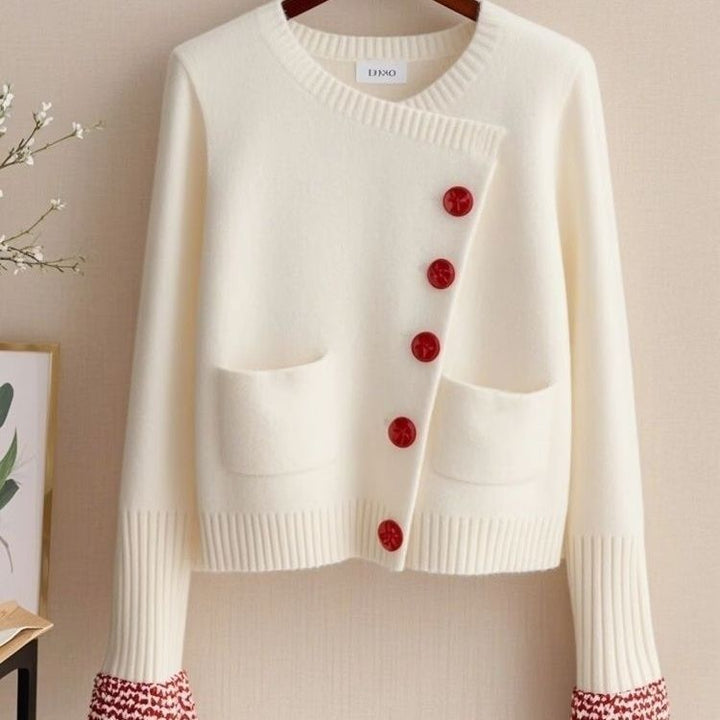 Kvinders mode cardigan med dekorative knapper Stilla