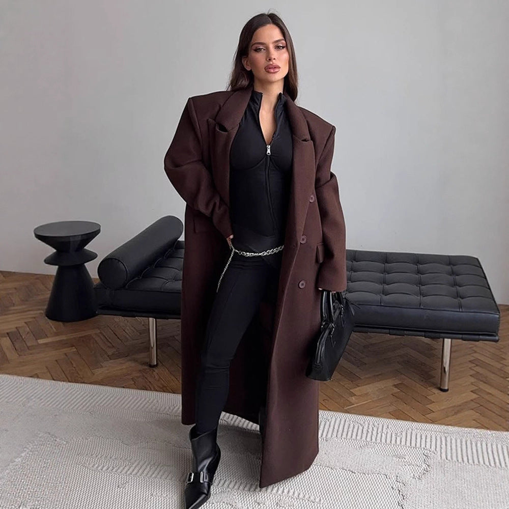 Dame Oversized Uldfrakke Stilla
