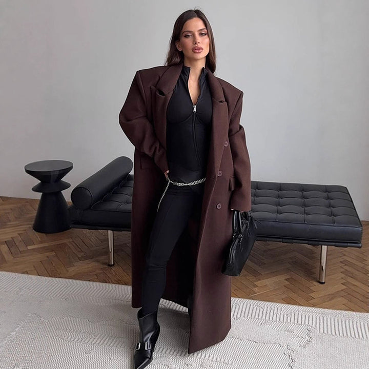 Dame Oversized Uldfrakke Stilla