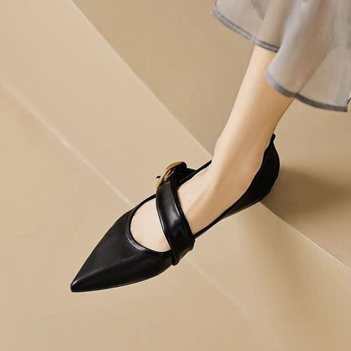 Dame elegante Slingback-pumps med dekorativt spænde-detalje Stilla