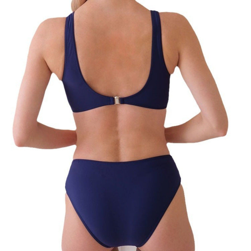 Dame bikini-sæt med figurformende snit og tætsiddende top Skovae