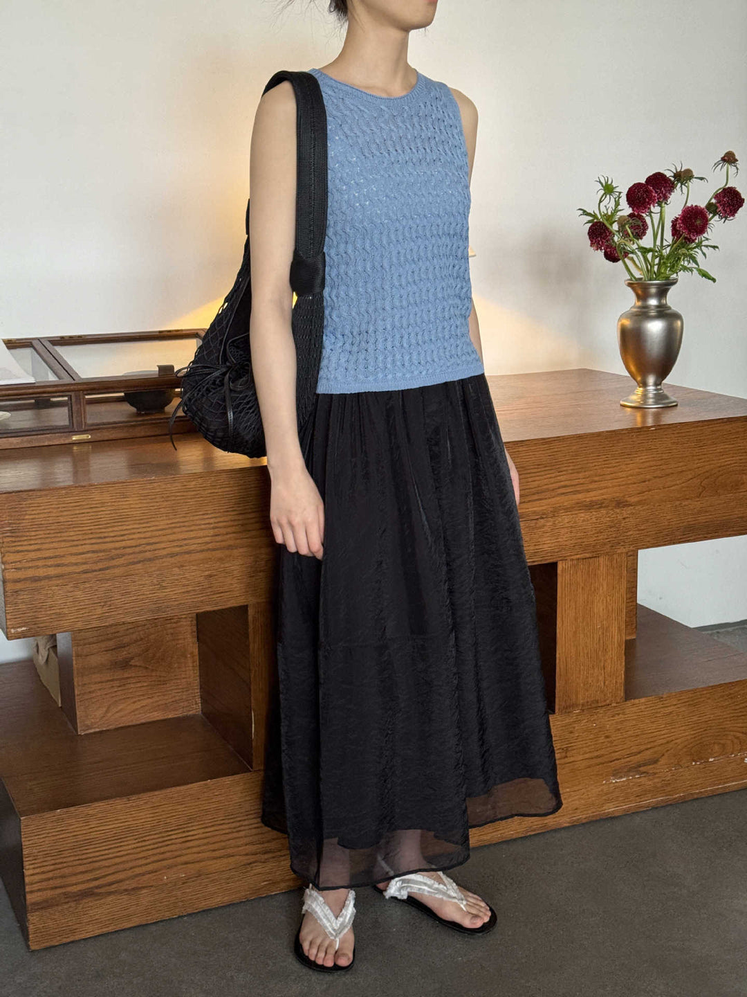 Dame sommerligt Maxikjole med tidløs chiffon-look og elegant flow Stilla