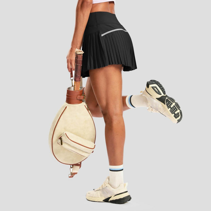 Dame Sporty Plisseret Skirt med integrerede Shorts Skovae