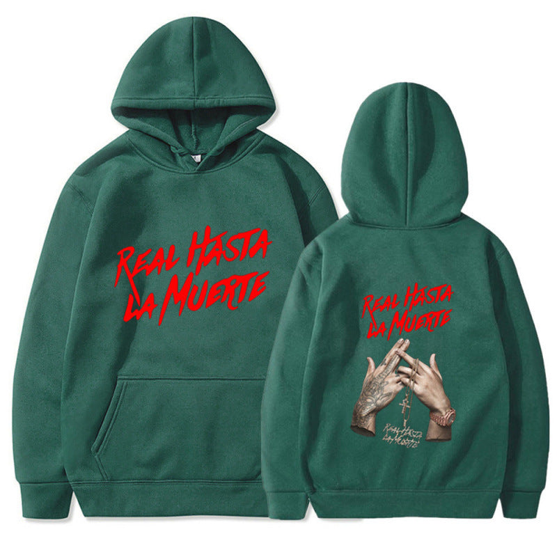 Kvinders hoodie med iøjnefaldende bogstaver i urban stil Skovae