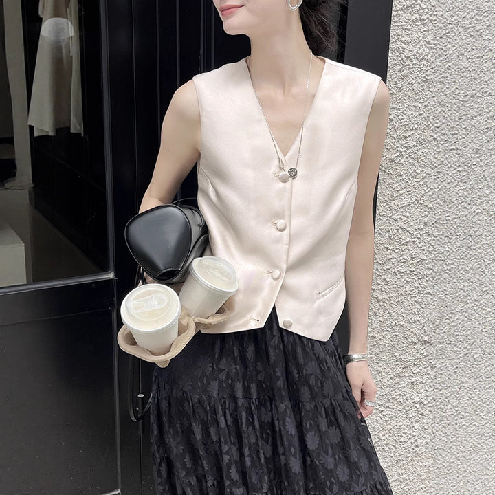 Dame elegant figursyet vest Stilla