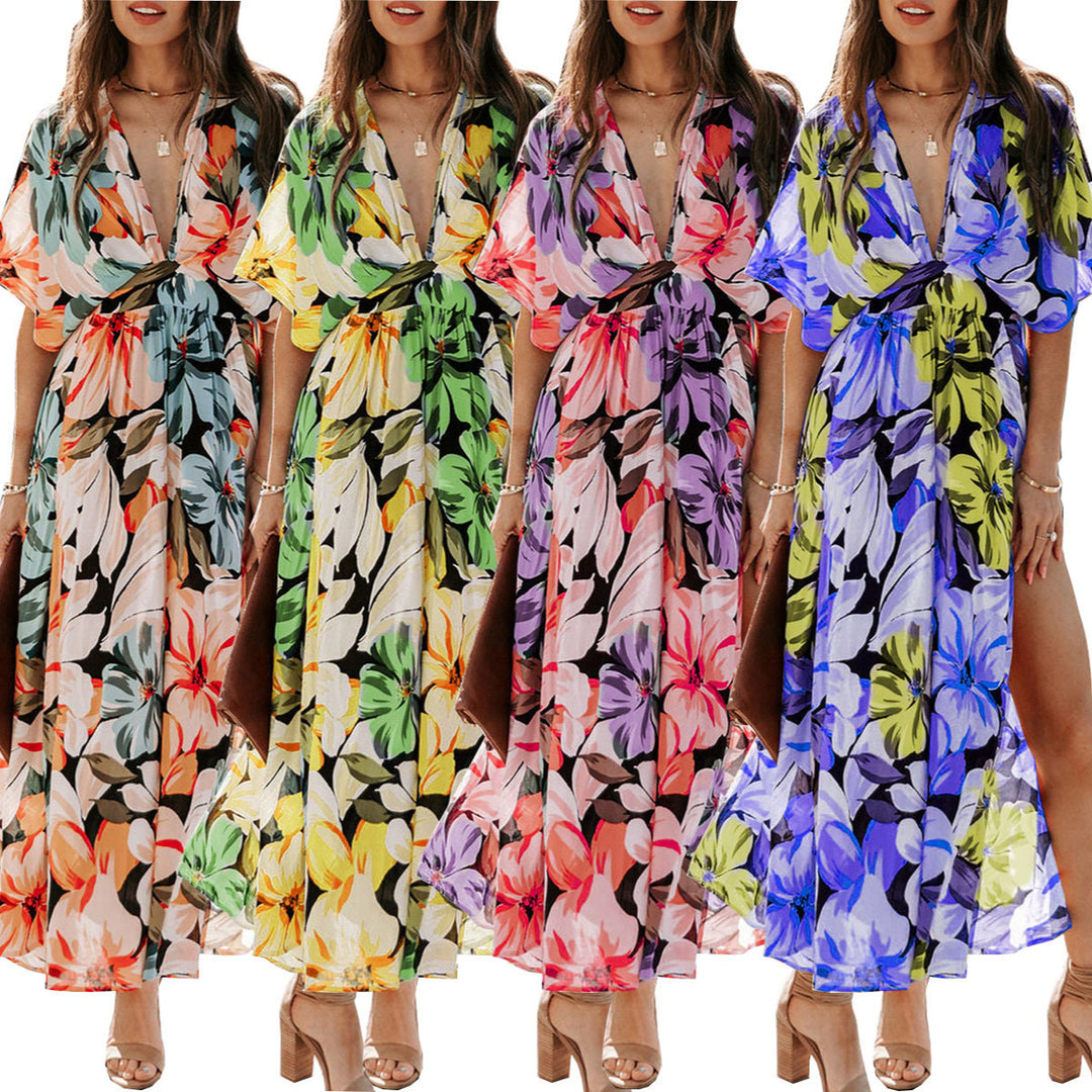 Dame Floral Wrap Maxikjole Stilla
