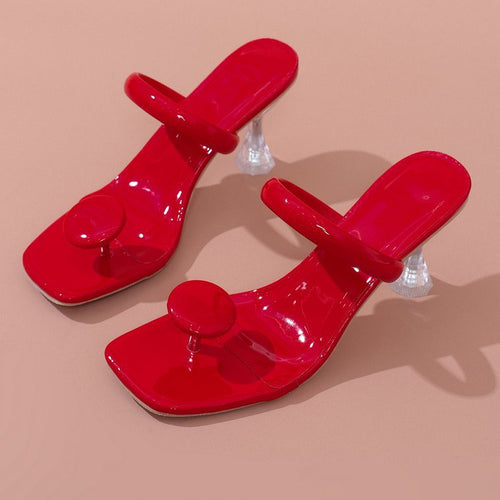 Dame elegante sandaler med gennemsigtig hæl og moderne design Stilla