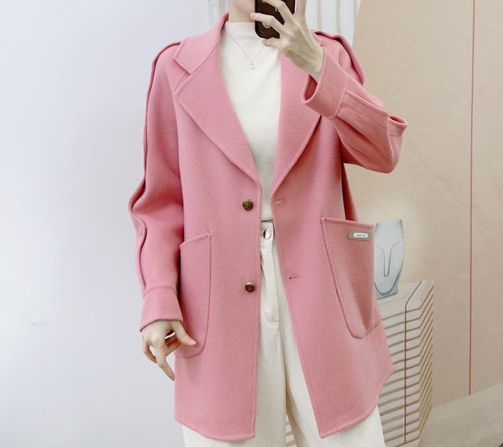 Damer elegant og varm blazer med store lommer Stilla