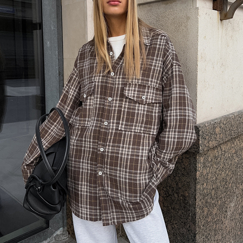 Dameternetternede overshirt jakke Stilla