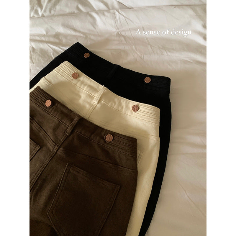 Dame High-Waist Jeans med klassisk skæring og moderne, elastisk talje Stilla