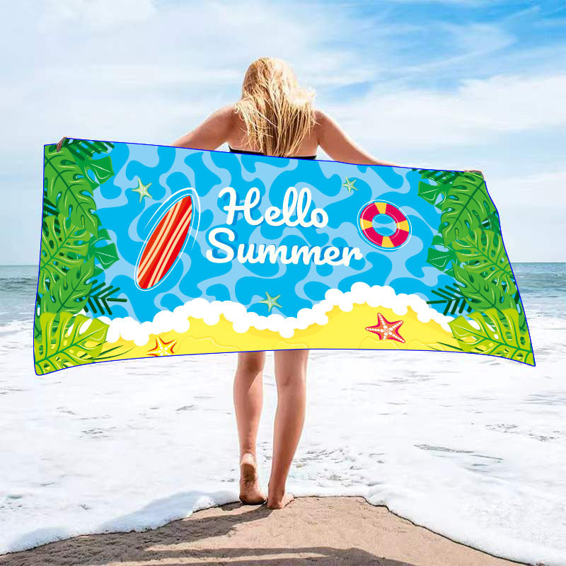 Dame Strandhåndklæde med glad sommerdesign Stilla